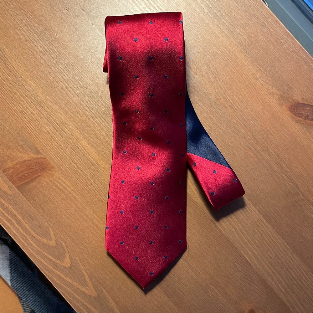 Tommy Hilfiger Red Micro Dot Tie